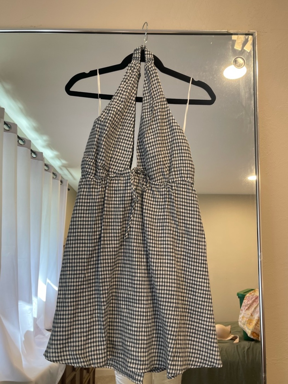 NWT Reformation Gingham Halter Dress